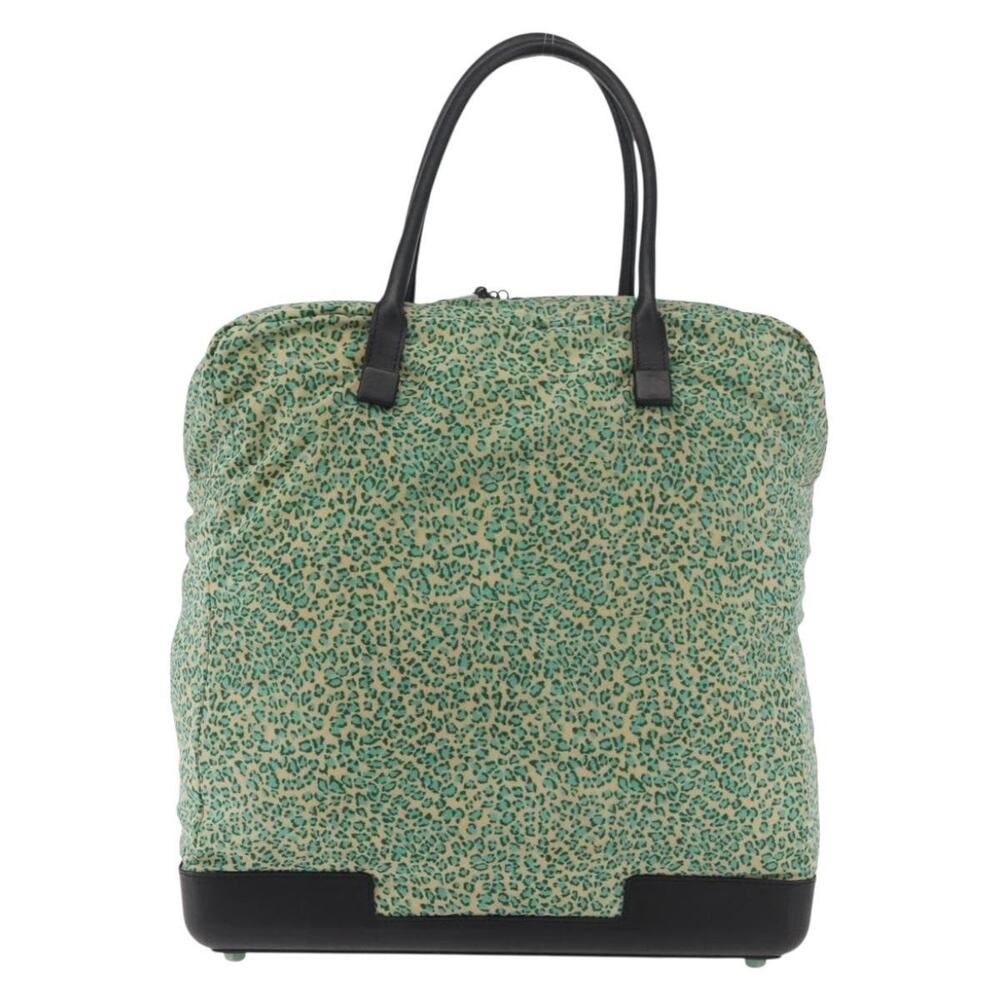 Bottega Veneta Nylon Leather Handbag Green